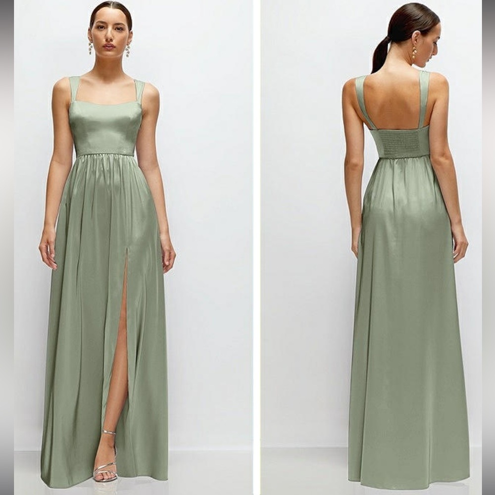 Dessy Collection Sage Green Maxi Dress